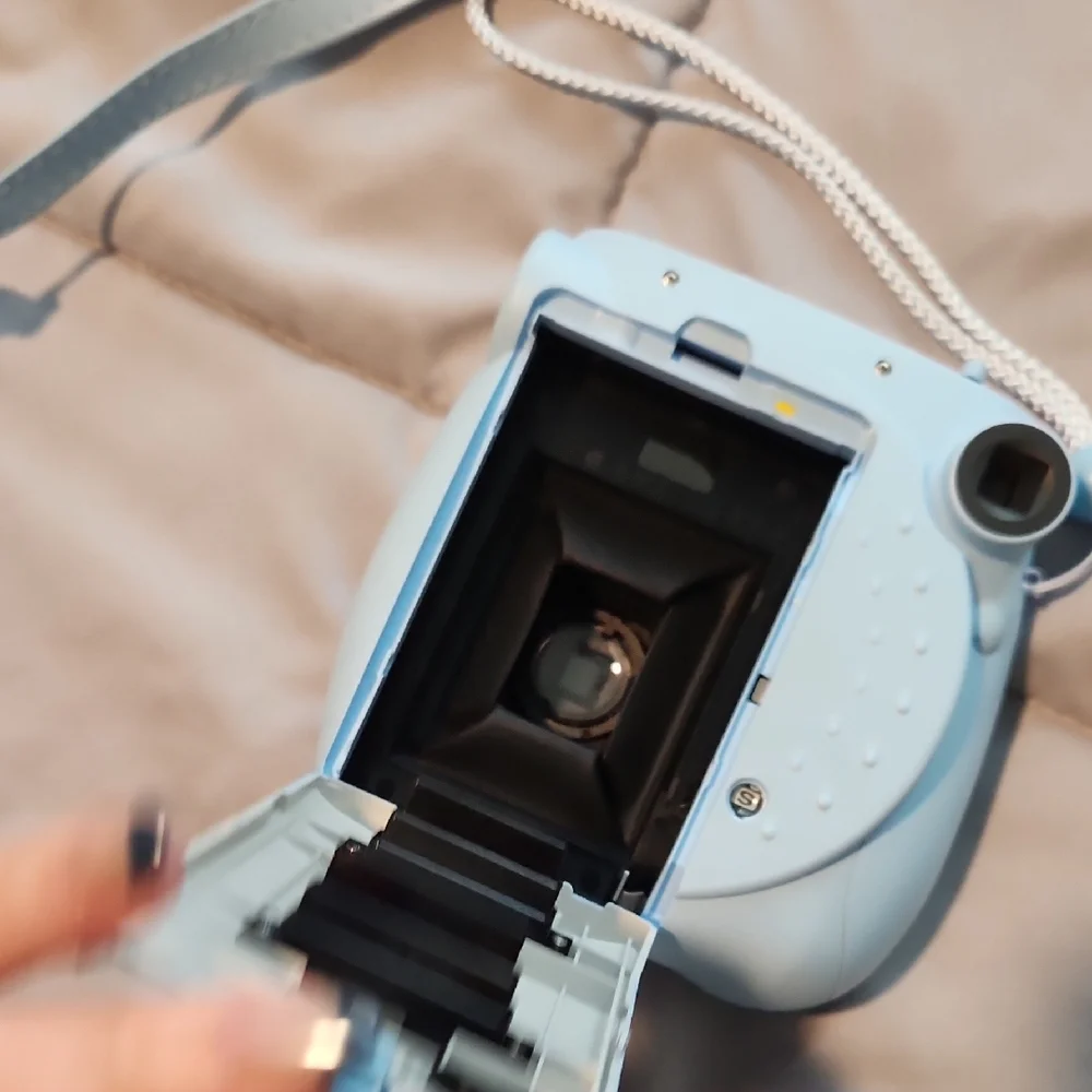 Instax Light Blue Instant Camera with Case